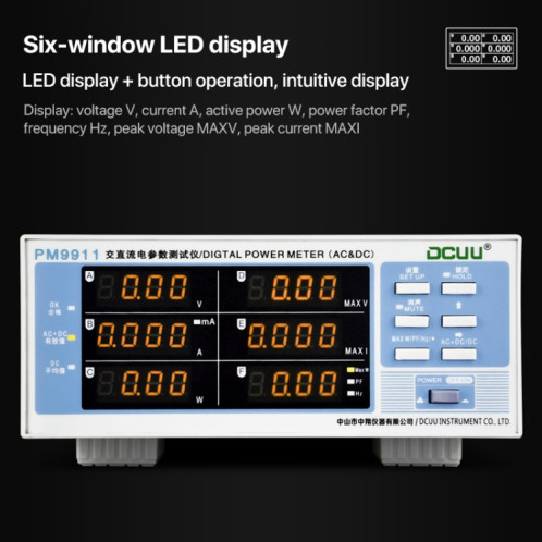 Instrument de mesure intelligent des paramètres électriques DCUU PM9911 () SH16EU1584-08