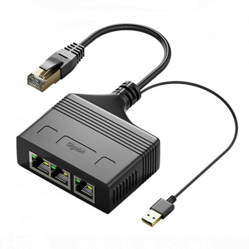 Câble répartiteur de réseau Gigabit RJ45 mâle 3 en 1, coupleur de réseau Ethernet SH9822344-010