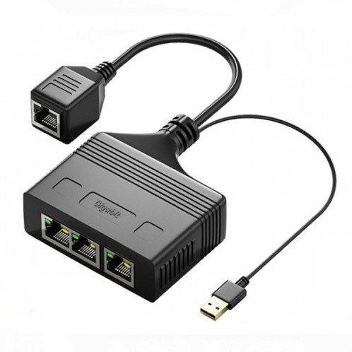 Câble répartiteur de réseau Ethernet RJ45 femelle 3 en 1, coupleur réseau Gigabit SH9830111-010