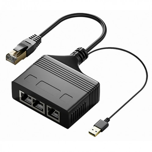 Câble répartiteur de réseau RJ45 mâle 3 en 1, 100M, coupleur de réseau Ethernet SH98311526-010