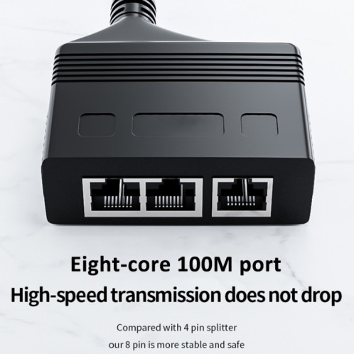 Câble répartiteur de réseau RJ45 mâle 3 en 1, 100M, coupleur de réseau Ethernet SH98311526-010