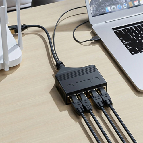 Câble répartiteur de réseau RJ45 femelle 4 en 1, 100M, coupleur de réseau Ethernet SH9835820-010