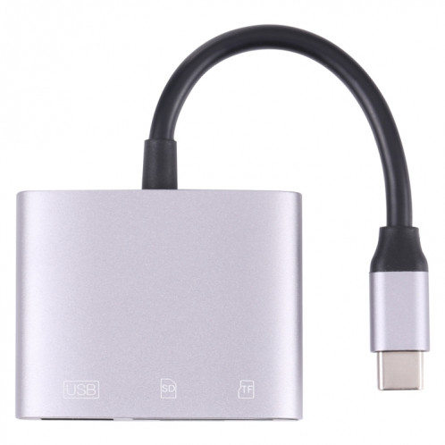 NK-3041 3 en 1 USB-C / Type-C mâle sur USB femelle + SD / TF Slots Card Adaptateur OTG Adaptateur SD / TF Lecteur de carte TF SH9956917-08