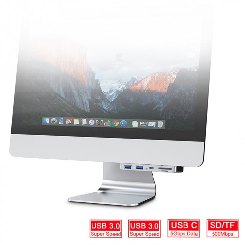 Rocketek pour iMac Type-C / USB-C + Dual USB3.0 + SD / TF Station d'extension multifonction HUB SR99651441-010