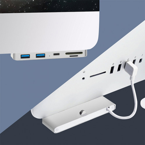 Rocketek pour iMac Type-C / USB-C + Dual USB3.0 + SD / TF Station d'extension multifonction HUB SR99651441-010