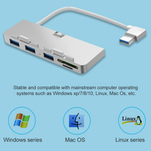 Rocketek pour iMac USB3.0 x 3 + SD / TF Station d'extension HUB multifonction SR996992-09