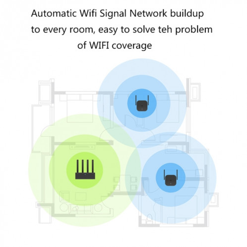 D'origine Xiaomi WiFi Amplificateur Pro 300 Mbps WiFi Routeur Intelligent Routeur avec 2x2 Antennes Externes (Noir) SO335B633-08