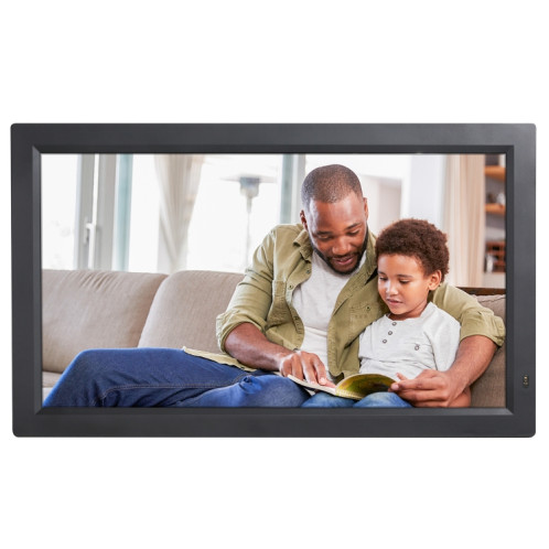 Cadre photo numérique d'affichage de 21,5 pouces avec support et télécommande, fiche US (Noir) SH003B250-06