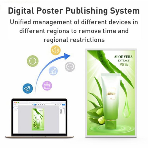 Écran publicitaire IPS HSD3295T 32 pouces, Android 14, RK3576S, 4 Go + 32 Go (blanc) SH030W1234-012