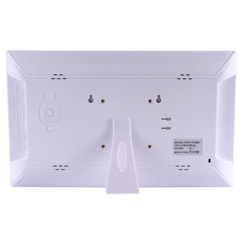 Cadre photo numérique à écran LED FHD de 15,6 pouces avec support et télécommande, programme MSTAR V53, prise en charge de l'entrée de carte USB / SD (blanc) SH560W1350-08