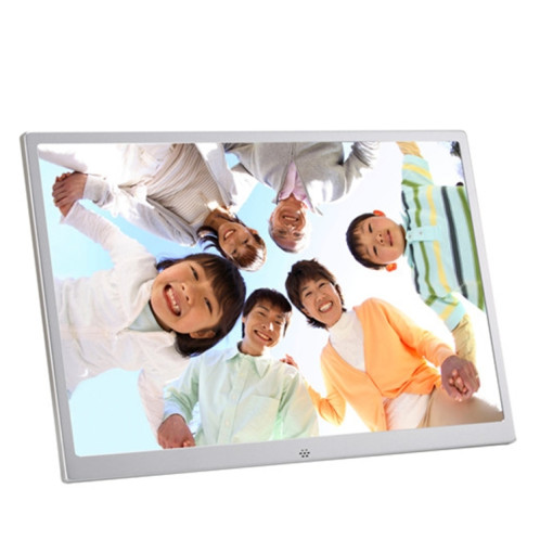 HSD1504 15,4 pouces LED 1280x800 Affichage haute résolution Cadre photo numérique avec support et télécommande, support SD / MMC / MS Port / Port USB, Plug US (Silver) SH16UK1817-09