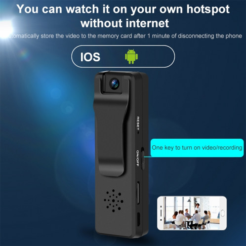 RD03 1080P HD WiFi SURVEILLANCE Caméra Caméra Stylo avec clip SH00901543-07