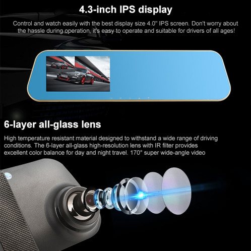 Anytek N8 1080p 4,5 pouces IPS Screen Car DVR Drivor Recorder SH011577-06