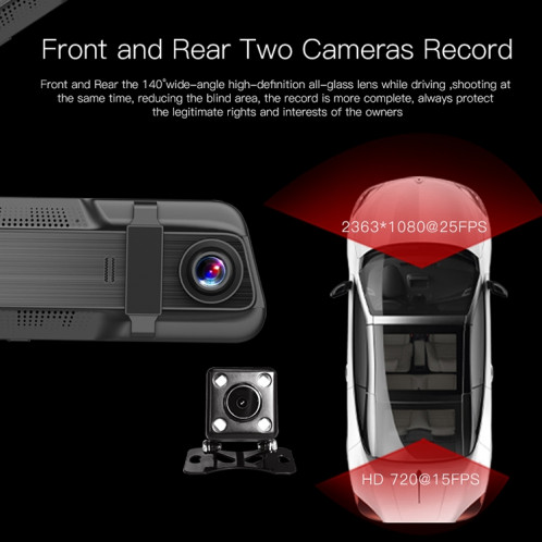 Anytek T600 Ultra HD 1080p 5,5 pouces IPS tactile Car DVR Drivor Recorder SH0117980-07
