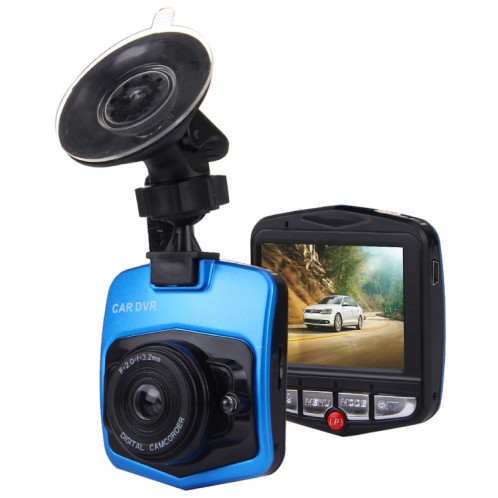 VGA 480P voiture caméscope DVR enregistreur de conduite numérique caméra vidéo enregistreur vocal avec 2.4 pouces écran LCD, soutien 32GB Micro carte TF et fonction de vision nocturne infrarouge (noir + bleu) SH0435278-015