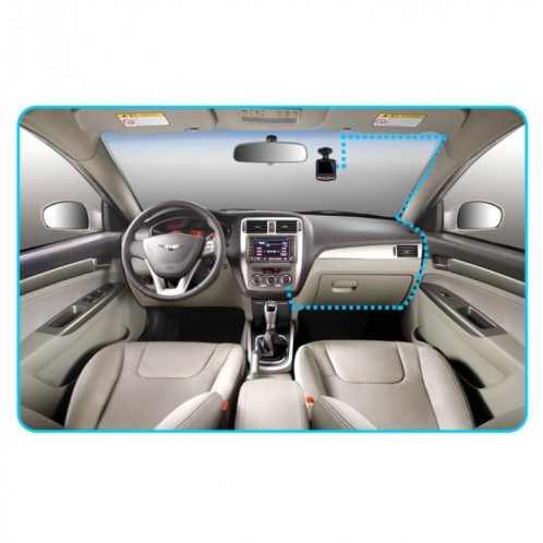 VGA 480P voiture caméscope DVR enregistreur de conduite numérique caméra vidéo enregistreur vocal avec 2.4 pouces écran LCD, soutien 32GB Micro carte TF et fonction de vision nocturne infrarouge (noir + bleu) SH0435278-015