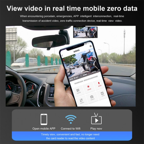 X11 2K Ultra HD Vision nocturne WiFi enregistreur de conduite de voiture prend en charge l'application mobile SH16101470-011