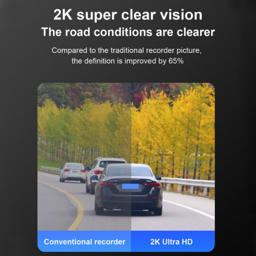 X11 2K Ultra HD Vision nocturne WiFi enregistreur de conduite de voiture prend en charge l'application mobile SH16101470-011
