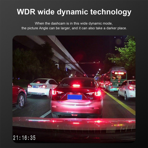 X11 2K Ultra HD Vision nocturne WiFi enregistreur de conduite de voiture prend en charge l'application mobile SH16101470-011