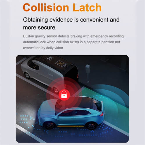 U06 2K Ultra HD Vision nocturne WiFi enregistreur de conduite de voiture prend en charge l'application mobile SH16111673-014