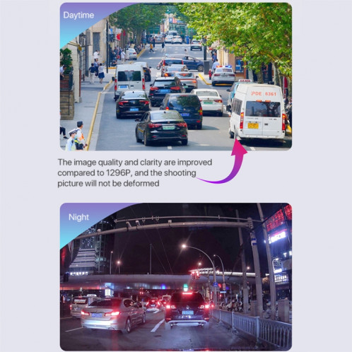 U03 2K Ultra HD Vision nocturne panoramique Triple enregistrement enregistreur de conduite WiFi SH1614259-011