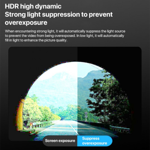 U03 2K Ultra HD Vision nocturne panoramique Triple enregistrement enregistreur de conduite WiFi SH1614259-011