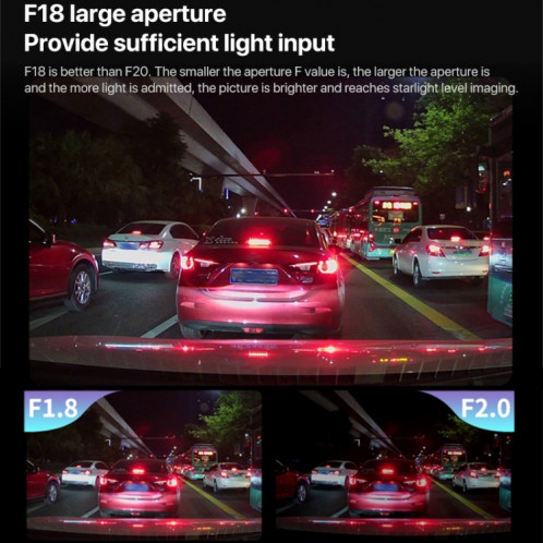 U02 2K Ultra HD Vision nocturne Enregistreur de conduite WiFi avant et intérieur de voiture SH1615886-011