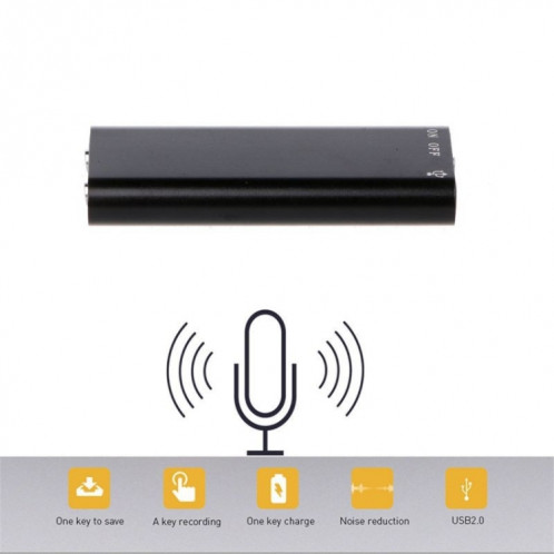 Stylo enregistreur USB 8 Go Lecteur MP3 Classe d'écoute Stylo mémoire Old Man (noir) SH039B370-06