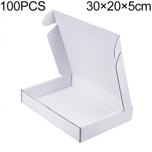 Boîte d'emballage de vêtements 100 PCS, couleur: blanc, taille: 30x20x5cm SH26151075-07