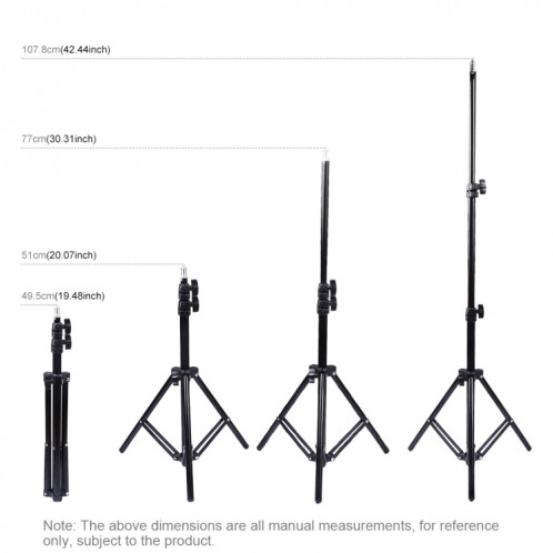 Fixation de trépied PULUZ 1,1 m + support de diffusion en direct avec double support téléphonique + 6,2 pouces 16cm anneau LED Vlogging Kits de lumière vidéo SP3036919-015