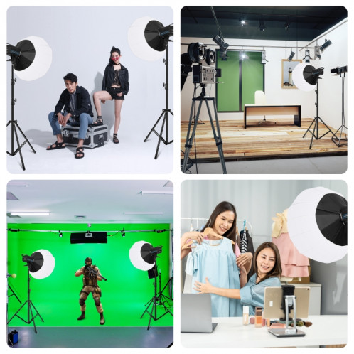 PULUZ 220V 150W 3200K-5600K Studio Vidéo Lumière + 2.8m Support de Lumière + 65cm Lanterne Pliable Softbox Photographie Kit SP05EU1788-011