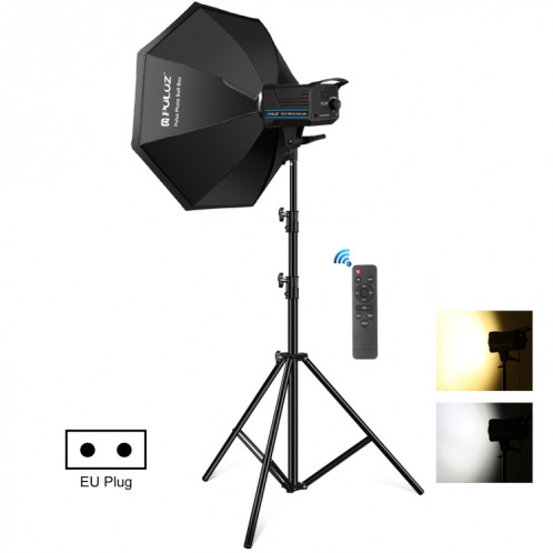 PULUZ 150W 3200K-5600K Photo studio strobe flash Light Kit avec Softbox Reflector & Trépied (Plug EU) SP08EU801-011