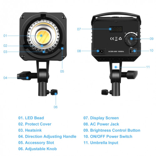 PULUZ 150W 3200K-5600K Photo studio strobe flash Light Kit avec Softbox Reflector & Trépied (Plug EU) SP08EU801-011