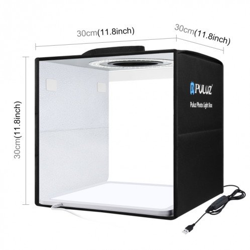 PULUZ 30 cm pliant anneau lumineux Photo éclairage Studio tir tente boîte avec panneau de lumière sans ombre SP3200914-012