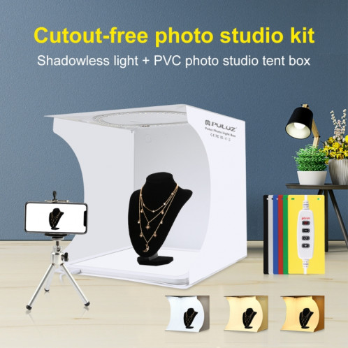 PULUZ 30 cm anneau pliant panneau lumineux Photo éclairage Studio tir tente boîte Kit boîte avec panneau de lumière sans ombre SP32011117-012