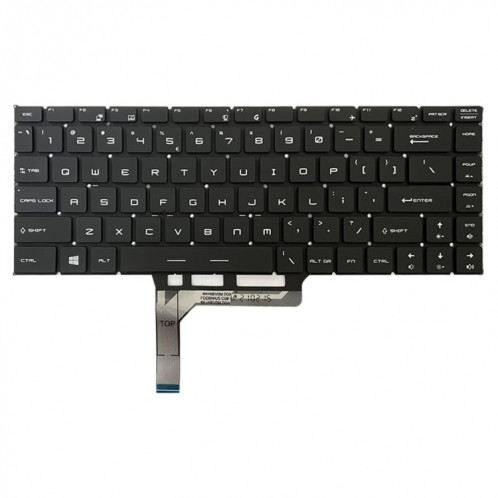 Clavier d'ordinateur portable version US avec rétroéclairage pour MSI GS65 / GS65VR / MS-16Q2 / Stealth 8SE /8SF / 8SG /Thin 8RE / Thin 8RF (Noir) SH004B505-06