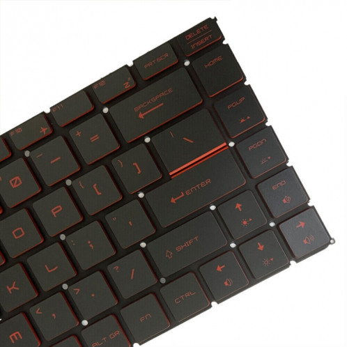 Clavier d'ordinateur portable version US avec rétroéclairage pour MSI GS65 / GS65VR / MS-16Q2 / Stealth 8SE /8SF / 8SG /Thin 8RE / Thin 8RF (Rouge) SH004R1246-06