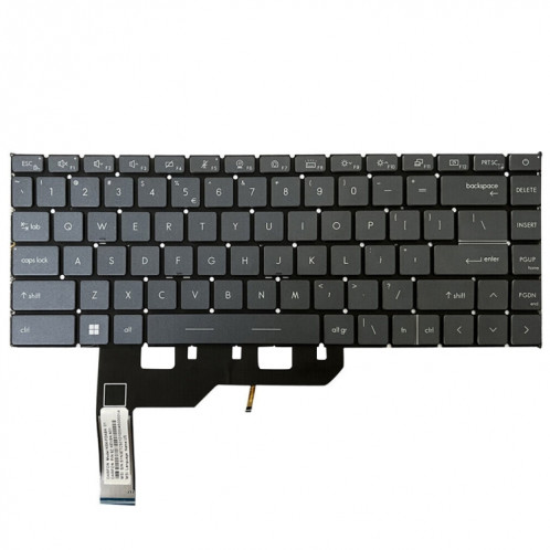 Clavier d'ordinateur portable version US avec rétroéclairage pour MSI GE66 Raider / MS-1541 / GP66 / MS-1542/1543 / GS66 / MS-16V1 / MS-16V2 / 10SD / 10SE (Gris) SH007H1807-06