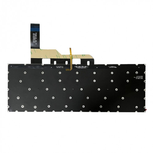 Clavier d'ordinateur portable version US avec rétroéclairage pour MSI GE66 Raider / MS-1541 / GP66 / MS-1542/1543 / GS66 / MS-16V1 / MS-16V2 / 10SD / 10SE (Gris) SH007H1807-06