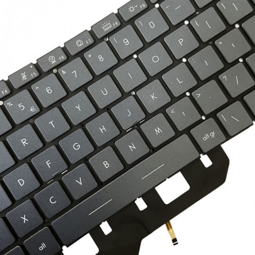 Clavier d'ordinateur portable version US avec rétroéclairage pour MSI GE66 Raider / MS-1541 / GP66 / MS-1542/1543 / GS66 / MS-16V1 / MS-16V2 / 10SD / 10SE (Gris) SH007H1807-06