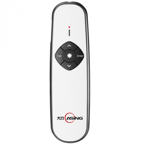 ASiNG A800 USB Charge 2.4GHz Wireless Presenter PowerPoint Clicker Représentation Pointeur de contrôle, Distance de contrôle: 100m (Blanc) SA082W498-011