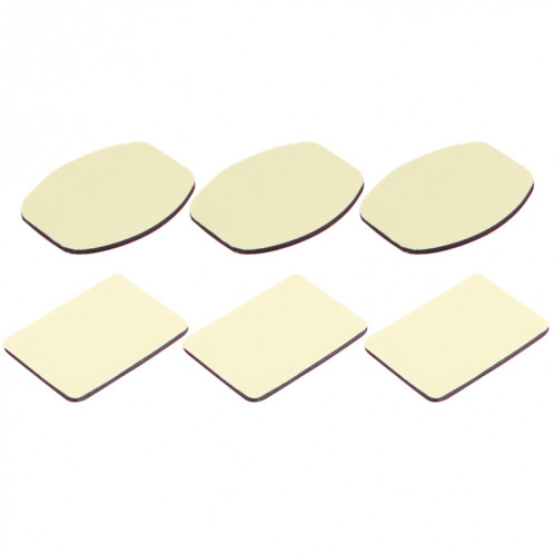 PULUZ 3 plat 3M VHB Adhésif Pad autocollants + 3 courbé 3M VHB Adhésif Pad autocollants pour GoPro NOUVEAU HERO / HERO6 / 5/5 Session / 4 Session / 4/3 + / 3/2/1, Xiaoyi et autres caméras d'action, SPPU141103-05