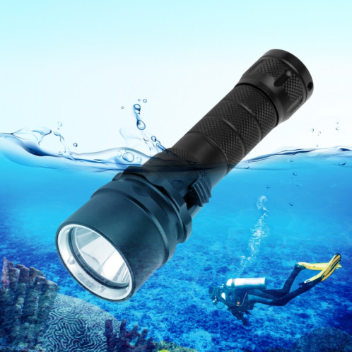 Lumière de torche de lampe-torche de plongée de profondeur de l'alliage d'aluminium 50m de PULUZ 1000LM, SPU2631069-06