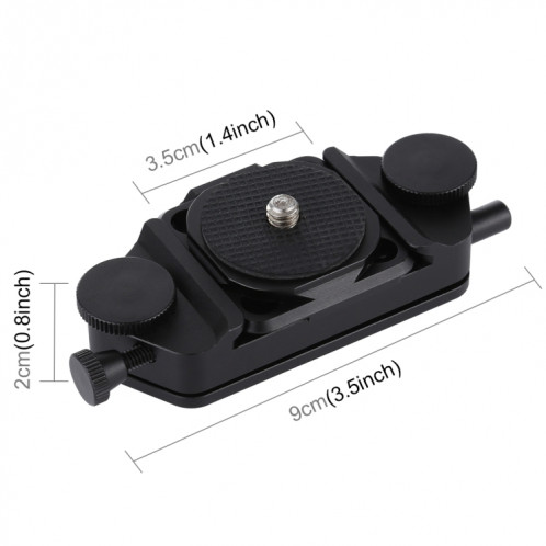 PULUZ Capture Camera Clip Clip en alliage d'aluminium CNC à dégagement rapide avec plaque (noir) SP272B379-09