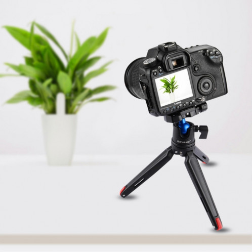 Support de trépied de bureau en métal de poche PULUZ avec rotule à 360 degrés pour appareils photo reflex numériques et numériques, réglable en hauteur: 11-21cm SP3002631-014