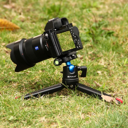 Support de trépied de bureau en métal de poche PULUZ avec rotule à 360 degrés pour appareils photo reflex numériques et numériques, réglable en hauteur: 11-21cm SP3002631-014