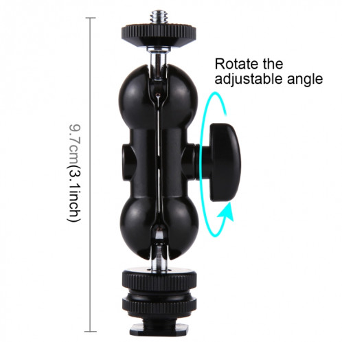PULUZ Flash Hot Shoe Rotule Rotule 1/4 pouce Vis Magic Bras avec Serrure SP30131829-09