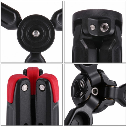 Support de trépied de bureau en métal de poche PULUZ avec vis d'adaptation de filetage de 1/4 à 3/8 pouce pour appareils photo reflex numériques et numériques, hauteur réglable: 4.5-15cm, charge maximale: 20kg SP014R36-015