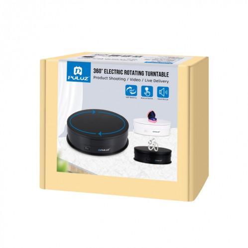 PULUZ 15CM USB SUPPORT DE PLATEUR DE TOURNETTABLE DE TAPIDE DE TAPITIQUE VÉHICULE DE TRANSPORT DE TRAVAILLAGE Tournage pour la photographie, charge 1-5kg (noir) SP048B807-010