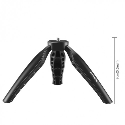 PULUZ Simple Mini support de trépied de bureau en ABS avec vis 1/4 pouce pour reflex numérique et appareils photo numériques, hauteur de travail: 9 cm (noir) SP055B559-07